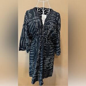 ZARA Polka Dot Midi Dress XS NWT Flowy Tie Waist Boho Quiet Luxury Trending